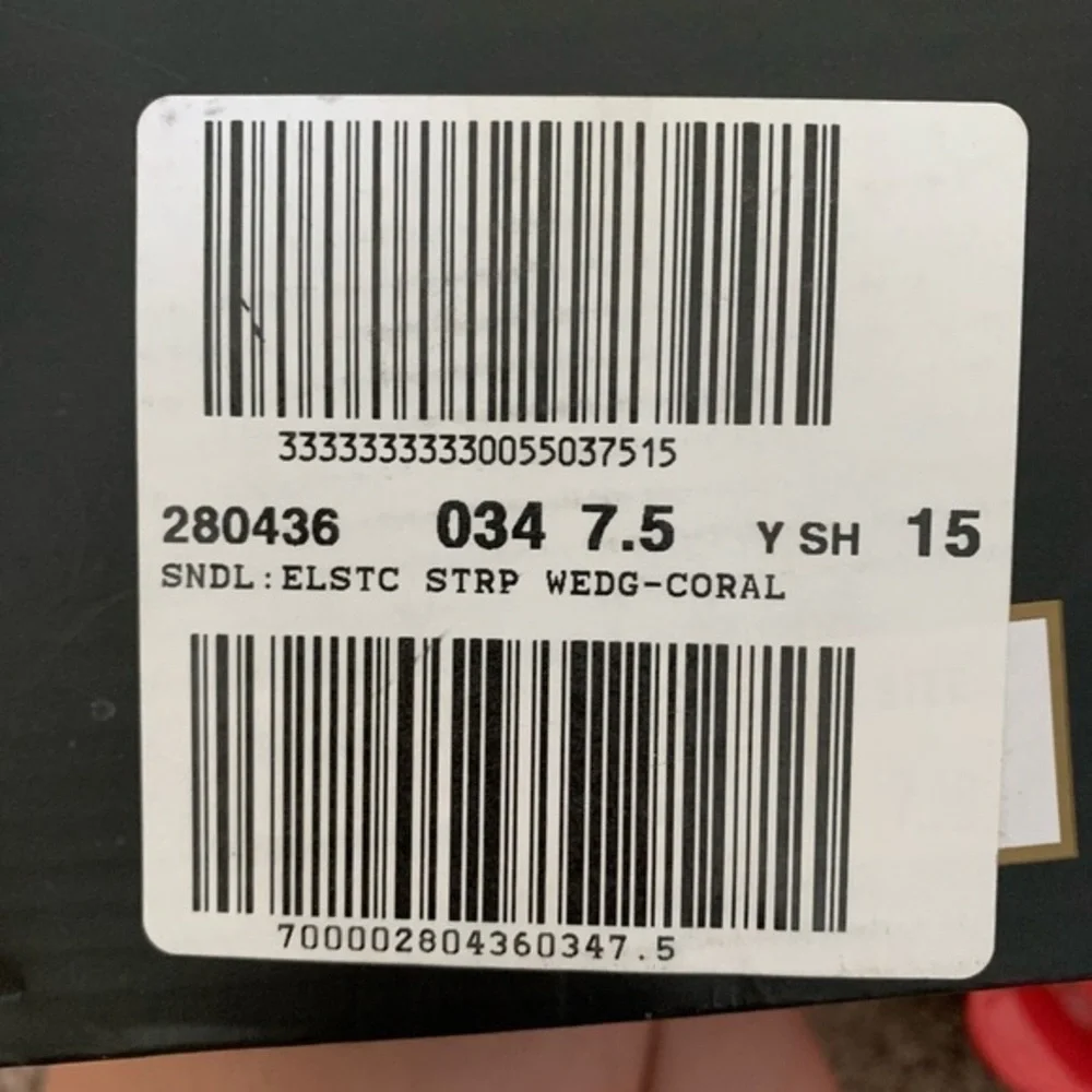 Colin Stuart x Victoria’s Secret wedge heel in coral BNIB